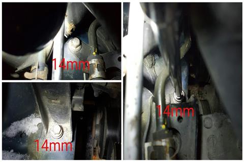 Passenger Engine Mount Bolt Locations