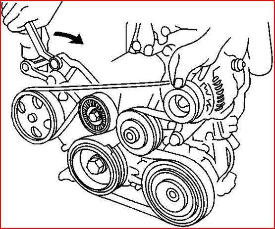 Belt Routing Diagram for 1ZZ