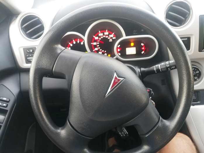 2010 Vibe Base crooked steering wheel