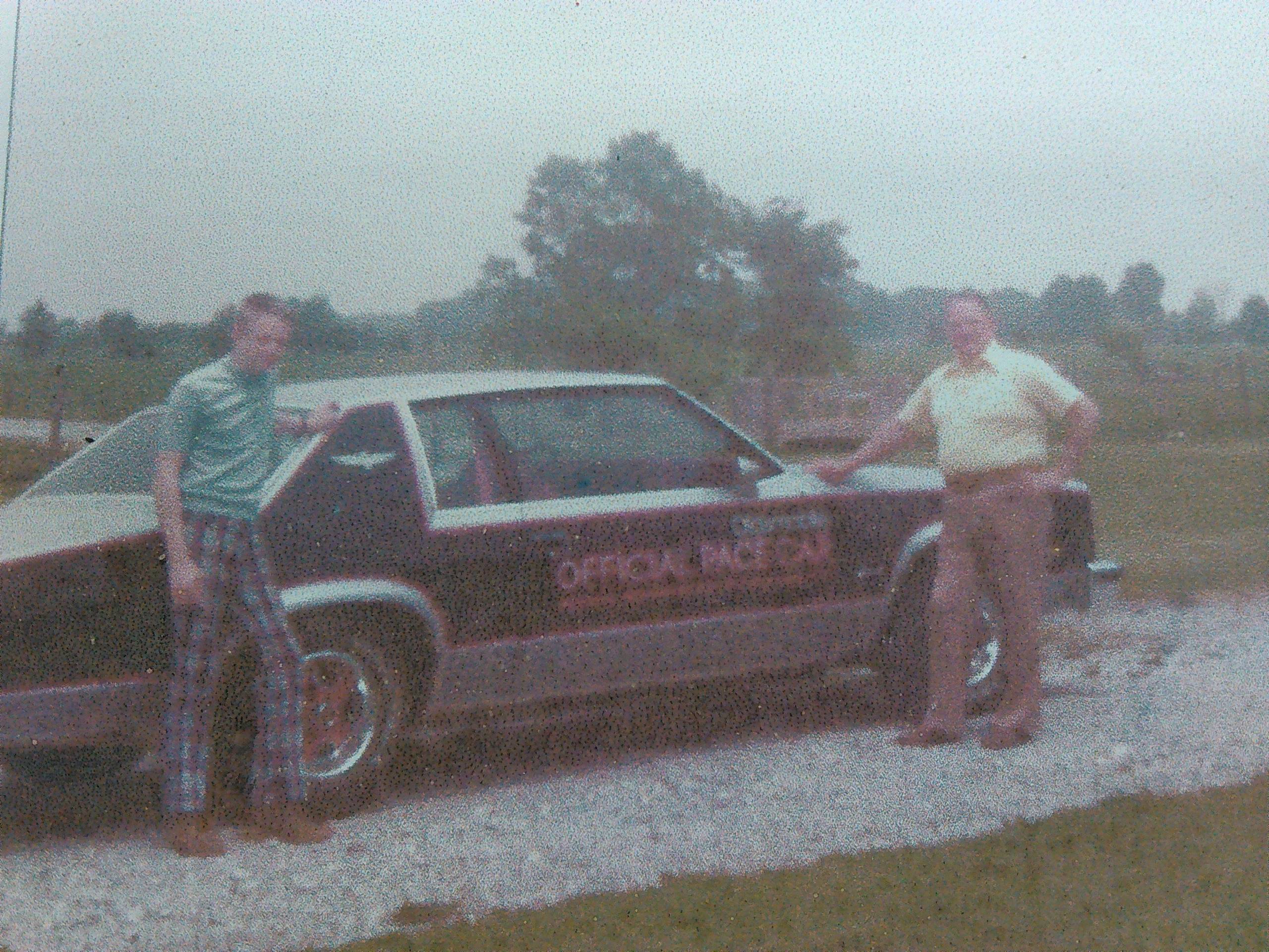 My father &amp; me with his brand new 1977 delta 88 Indy pace car replica,one of 2401 made.I was 14