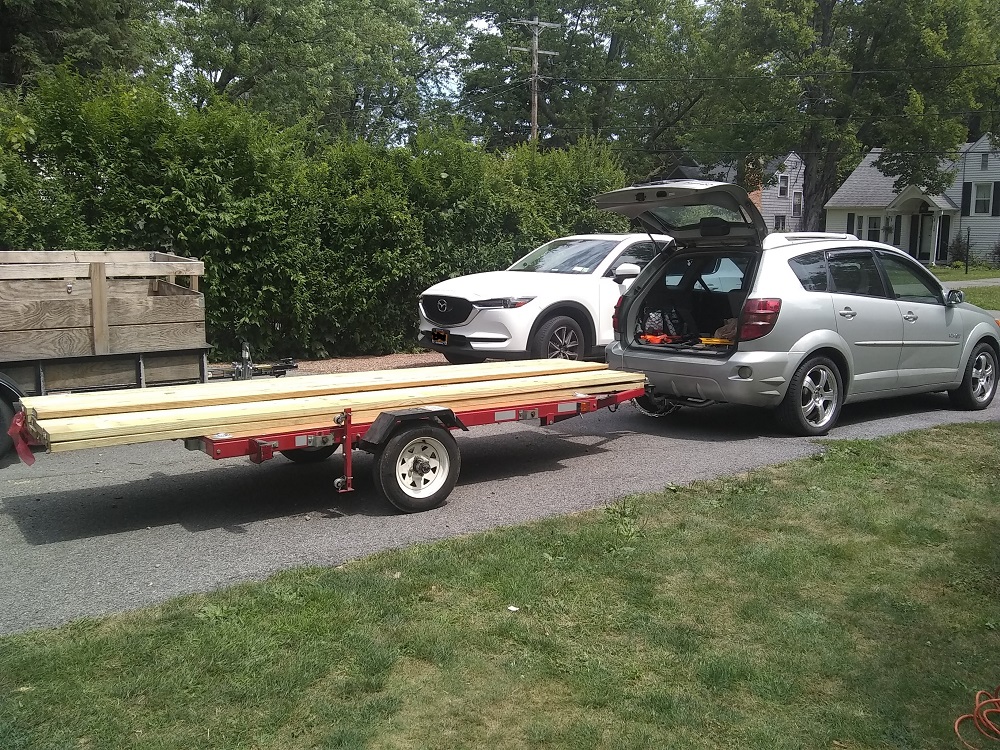 Last summer i used it to haul some 12ft lumber for porch.