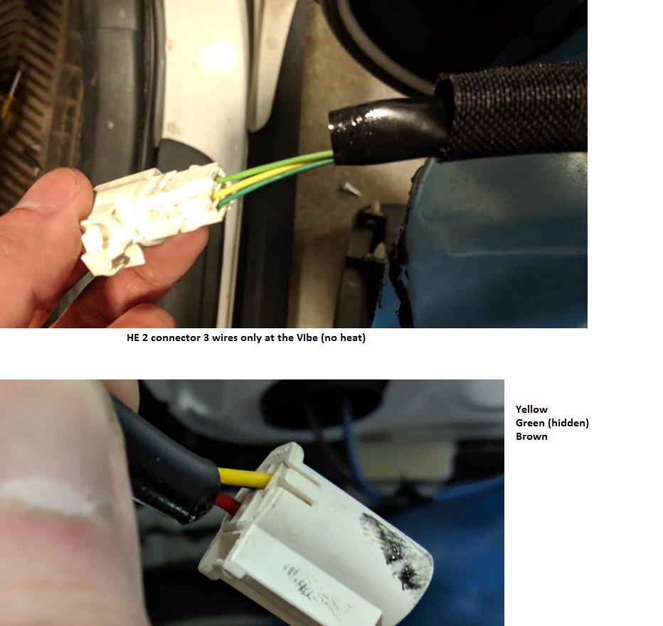 Showing wire colour (G , Light Green &amp; yellow)