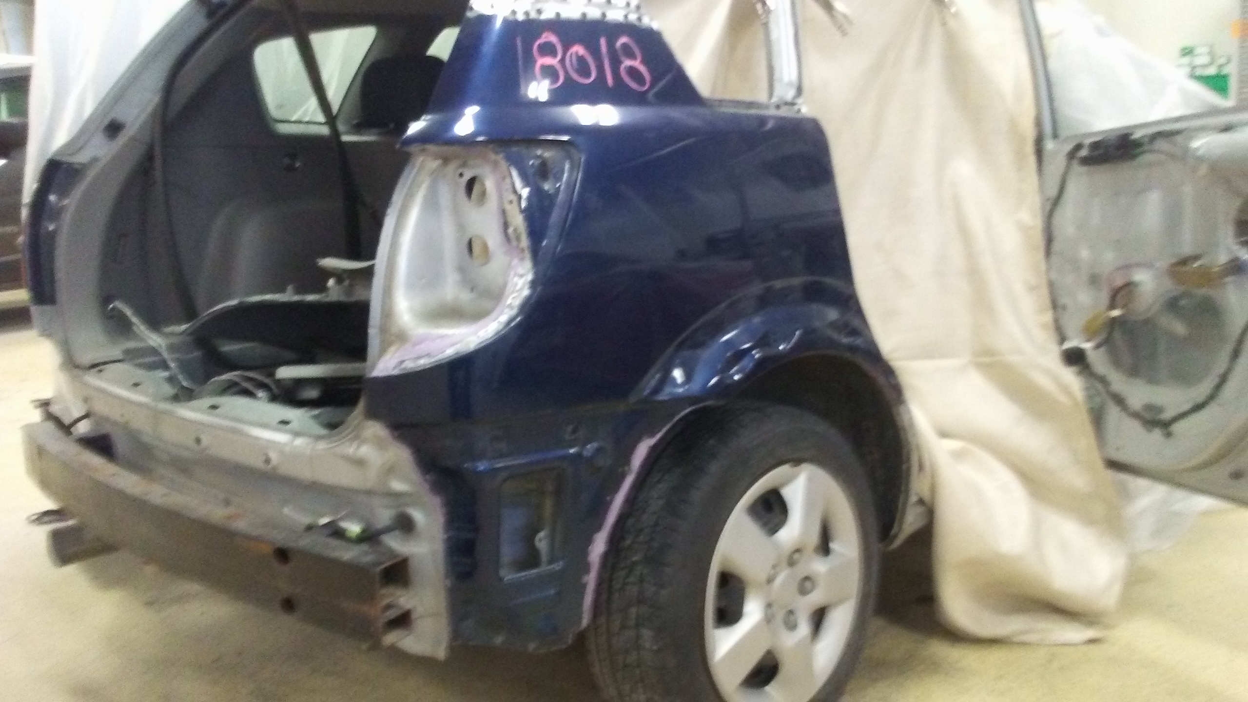 Adhesive applied & panel screwed into place